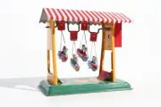 Small Swing Boats. Tin Toy / Retro / Clockwork Fairground Toy