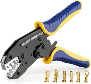 Haisstronica HS-5327 Crimping Tool for Non-Insulated Terminals, AWG 20-10 Ratche