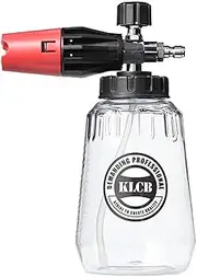 KLCB Big Nozzle Foam Cannon – High-Pressure Snow Foam Gun for Car Wash, 1/4" Quick Connect, Adjustable Spray Pattern, Heavy-Duty Bottle, Fits Standard Pressure Washers