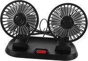 Anneome Dual Head Car Fan Rotatable Cooling Fan for Car Dashboard for Strong Airflow Home Office