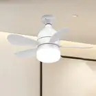 Screw in Ceiling Fan with Light, E27 Socket Fan Light Modern Silent Easy to