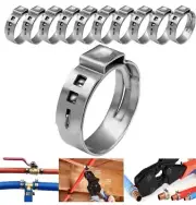 Bluefin 100 PCS 3/4'' 304 Stainless Steel PEX Cinch Clamp Rings for PEX Pipe