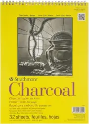 Strathmore Charcoal Spiral Paper Pad 9"X12"-32 Sheets 330900