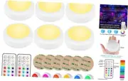 LED Puck Lights with Remote Control, Wireless Under Cabinet Lighting, Battery