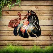 Horse Metal Art Wall Decoration Home Iron Art Wall Decor Colorful Decor Iron