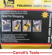Top Tools 25kg Folding Boot Cart Shopping Trolley Fold Up Storage Box