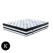 Laura Hill King Mattress Bed Size Euro Top 5 Zone Spring Foam 34cm Bedding Pocket