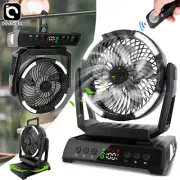 20000mAh Camping Fan With Light Lantern Battery Powered Portable Head Rotation