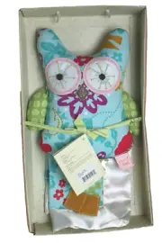 LOLLI LIVING HOOT OWL SOFTIE & SECURITY BLANKET SOFT DOLL TOY and BLANKIE SET