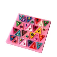 在飛比找ETMall東森購物網優惠-烘焙創意蛋糕裝飾巧克力模具三角彩旗大寫字母小寫字母數字硅膠模