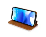Iphone 15 Wallet Phone Case,Pu Leather Phone Case With RFID Blocking and Card Slots Holder-Khaki