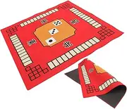 ifundom Mahjong Board Cover Square Table Mat Polyester Mahjong Pads Red Reduction Soft Poker Mat