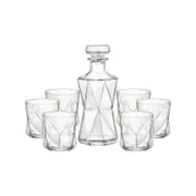 Bormioli Rocco Cassiopea 7 Piece Decanter and Tumbler Set