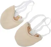 [CLISPEED] Dance Half Sole Shoes Women Stretch for Rhythmic Gymnastics and Ballet Beige