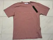 Stone Island Rose Quartz Pink Men's M Embroidered T Shirt New with Tags