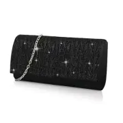 Shiny Sequin Envelope Clutch - Glitter Evening Bag with Chain for Xin-hei