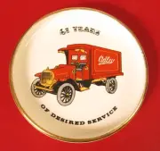 ADLEY TRUCKING 41 YEARS OF DESIRED SERVICE ANTIQUE DELIVERY TRUCK CIGAR ASHTRAY