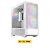 Antec NX416 Mesh White ATX.LED & PWM Controller. Cable Routing, Gaming Case