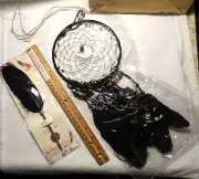 New Royal DREAMCATCHER w/PEACOCK & Feather PEN 14" Long 6.5" Wide