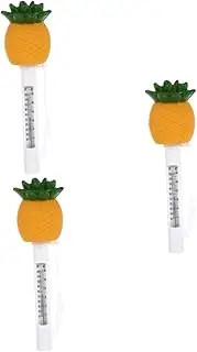 BESPORTBLE 3pcs Pineapple Shape Floating Pool Thermometer Waterproof Accurate Temperature Reading for Pool Bathtub Pond Fish Tank