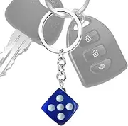 [Generic] Key Chain Charm, 3D Cube Dice Key Chain, Resin Lucky Fashion Accessory for Women, Men, Kids, Boys, Girls, Adults, Teens