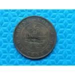 香港一仙HONG-KONG ONE CENT 1905年,背面:愛德華七世EDWARD VII KING EMPEROR