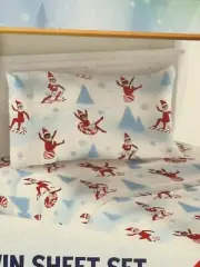 elf on the shelf twin sheet set Christmas New Holiday Kids Polyester