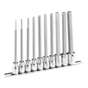 Genius Tools 10 Piece 3/8" Dr. SAE Hex Bit Socket Set - BS-310HSL