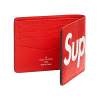 在飛比找蝦皮購物優惠-Supreme X Louis Vuitton 短夾 紅色