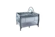 Babystudio 3-in-1 Portacot Play Yard Travel Cot Crib w Toy Bar Mattress Grey