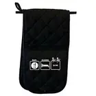 Eat Sleep Row - Novelty Double Mitt Oven Gloves Double Kitchen Chef BBQ Mitts