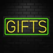 Gifts Neon Sign for Retail Displays | LED Flex Neon | 24"W x 10"H x 1"D