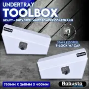Pair Set Under Tray Ute Tool Box Storage Truck Trailer Underbody Lock Toolbox