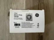 GE 2-pack Heavy-Duty Timer, Grounded Outlets, 24-Hour - NEW