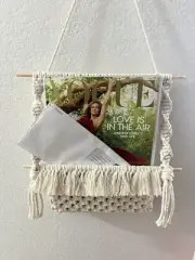 Macrame Letter Holder Magazine Hanger / Macrame Wall Hanging Home Decor
