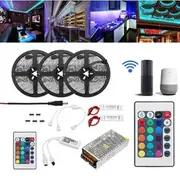 15M 2835 RGB Flexible IP65 Smart Wifi Control APP LED Strip Light Kit Work With Alexa AC110-240V Christmas Decorations Clearance Christmas Lights 7184