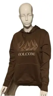 Volcom Cozy Chocolate Brown Roundabout Hoodie Men's Size M New With Tags