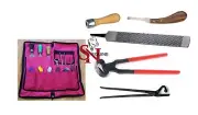 5 pcs Professional Farrier kit with carry tools bag