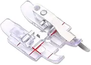 ZIGZAGSTORM 820881096 Snap On Clear 1/4 inch (Quarter Inch) Presser Foot w/Guide for Pfaff Group C,E,G,J,K Sewing Machine - 820881096