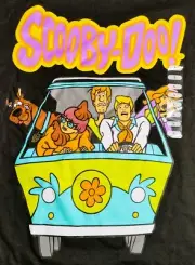 Scooby-Doo Large Black T-Shirt Scooby Doo & The Gang Size L ~ T Shirt Tee