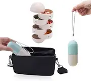 Cute 7 Day Pill Organizer, Airtight Travel Pill Box Organiser, Moisture Proof Weekly Pill Case, Biodegradable Pill Dispenser, Portable Daily Pill Planner for Outdoor Travel Camping