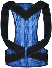 Female Male Corrector Adjustable Back Support Nylon Elastic Shoulder Brace Corset Belt