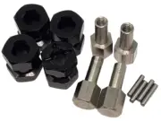 NEW NHX Wheel Hex Adaptor Extensions 12x15mm Black (4pc) FREE US SHIP