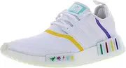 [adidas] NMD_R1 Mens Shoes Size 8, Color: White/Multi-Colored-White