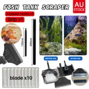 Metal Aquarium Algae Scraper Blade Fish Tank Razor Glass Cleaner Detachable Tool