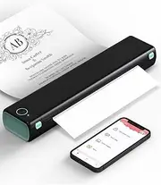 Portable Compact Printer Wireless for Travel, [New] M08F-Letter Bluetooth Mobile Thermal Printer Support 8.5" X 11" US Letter, Inkless, Compatible with Android and iOS Phone & Laptop
