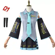 Kids Adults Anime Hatsune Miku Vocaloid Hatsune Miku Cosplay Costume Wig Uniform