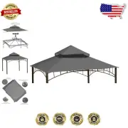 Water-Repellent Grey Replacement Canopy for Madaga Gazebo - Fits L-GZ136PST