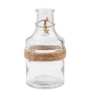 Jute and Star Embellished Glass Apothecary Bottle | 6 Pieces