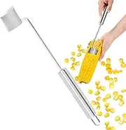 Corn cob Stripper,Stainless Steel Corn on The cob Corn Peeler,Long Handle,Easy to use and Clean,for Home Kitchen, Restaurant Chef (1pcs)